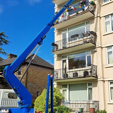 HCPH undertaking painting of metal railings at height in Harrogate